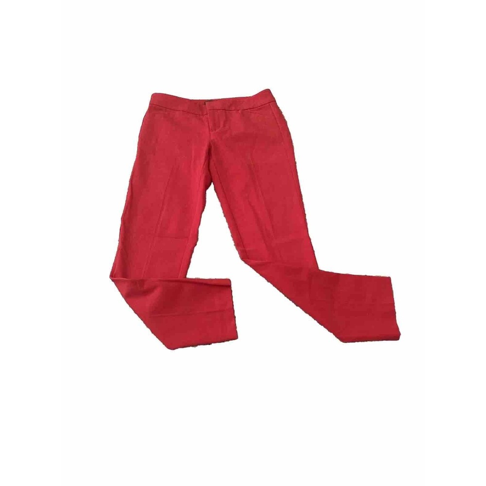 CROSBY. Red Skinny Beck Pants Womens Sz 2 Ankle Dress Slacks